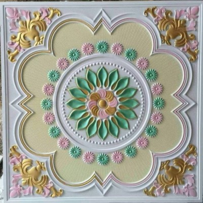 Colorful Painted Gypsum Ceiling Board Size 603x603mm